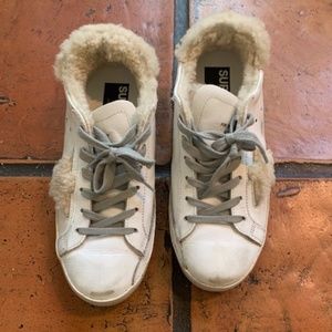 GOLDEN GOOSE SHEARLING SUPERSTAR SNEAKERS
